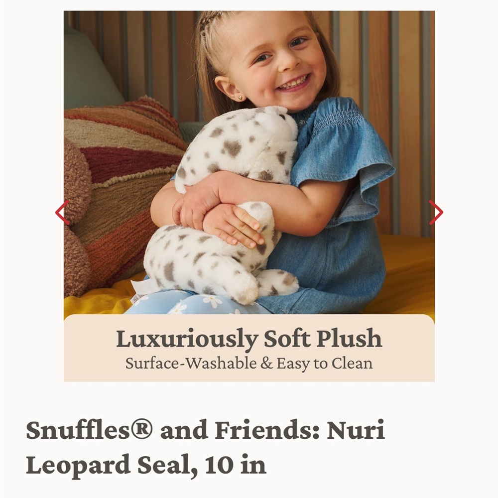 Plush Snow Leopard Toy - Picture 4 of 7